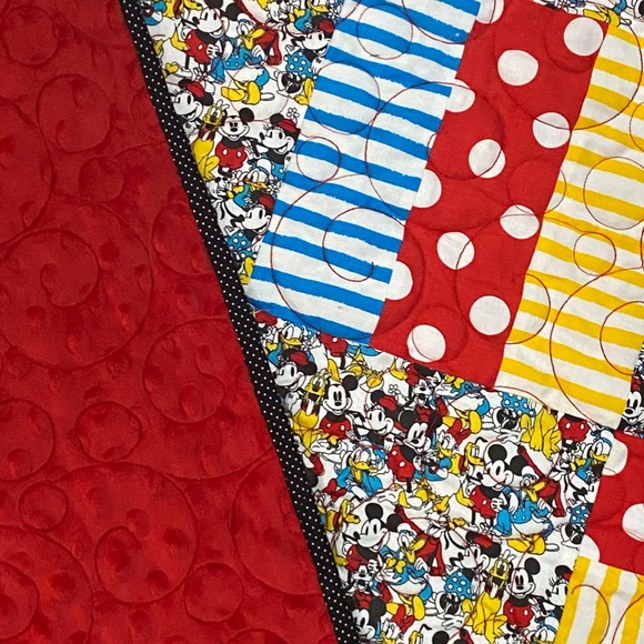 Minnie & Mickey Mouse Quilt Handmade Baby Child Toddler Boy Girl Disney Licensed - Picture 7 of 9
